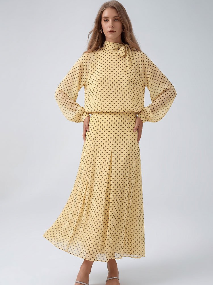 Vintage Fashion Jersey - Винтажный женский костюм в горошек с