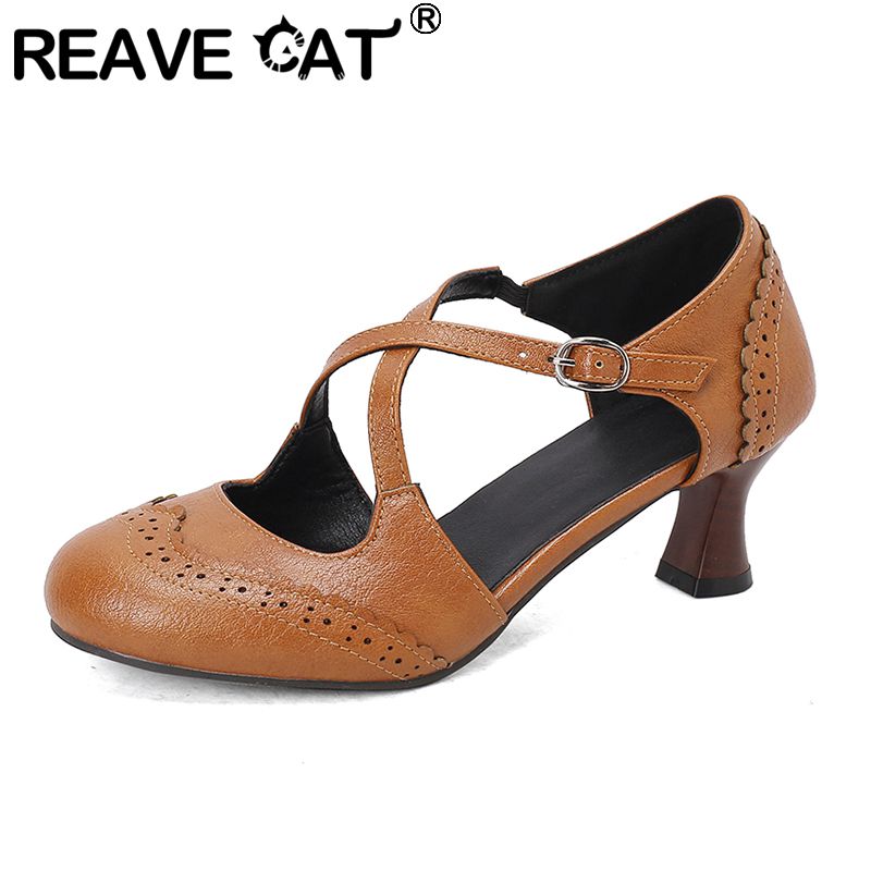 Vintage Fashion Online - REAVE CAT Винтажные женские повседневные туфли-лодочки