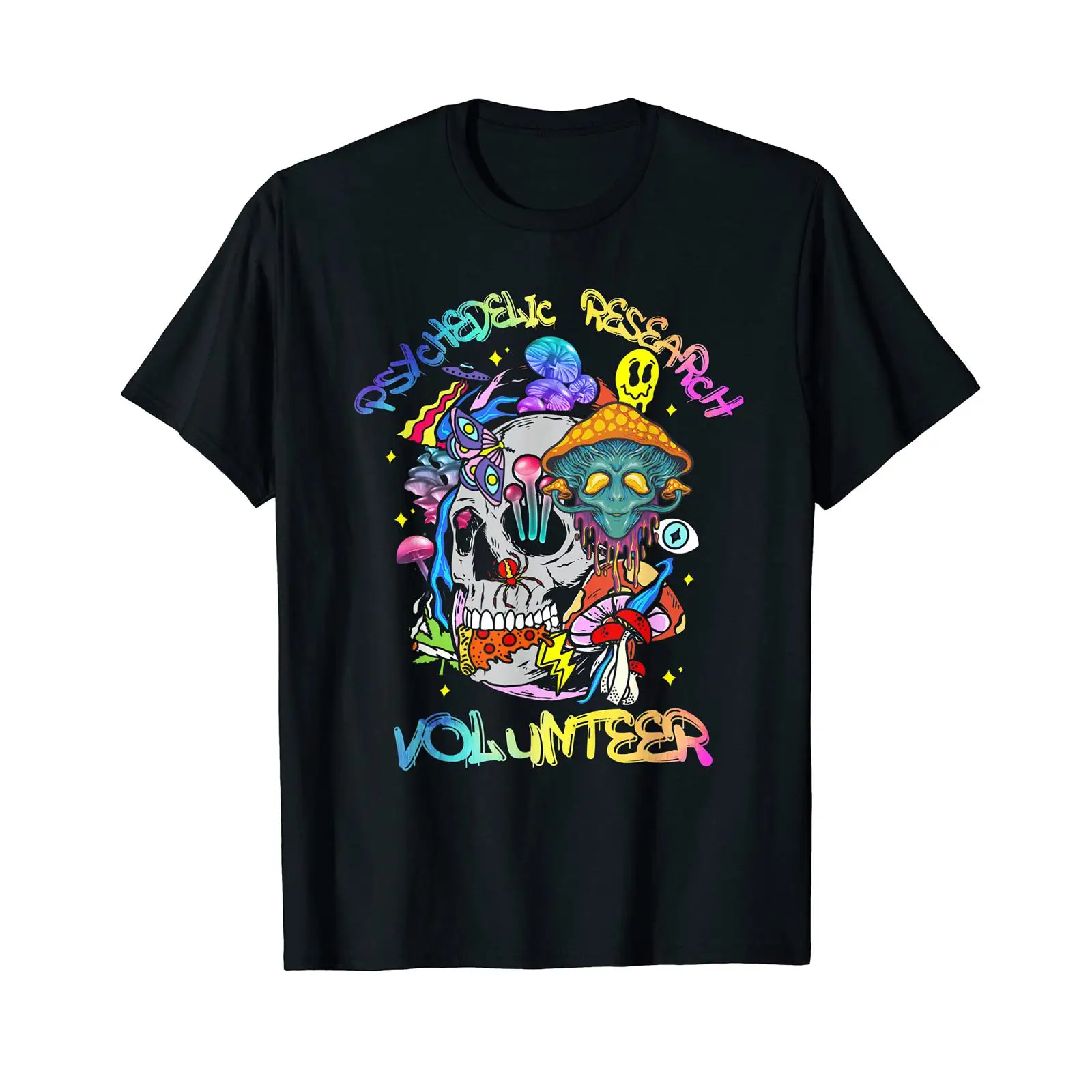 Vintage Fashion Research - Футболка Psychedelic Mushroom Research Volunteer, винтажная,