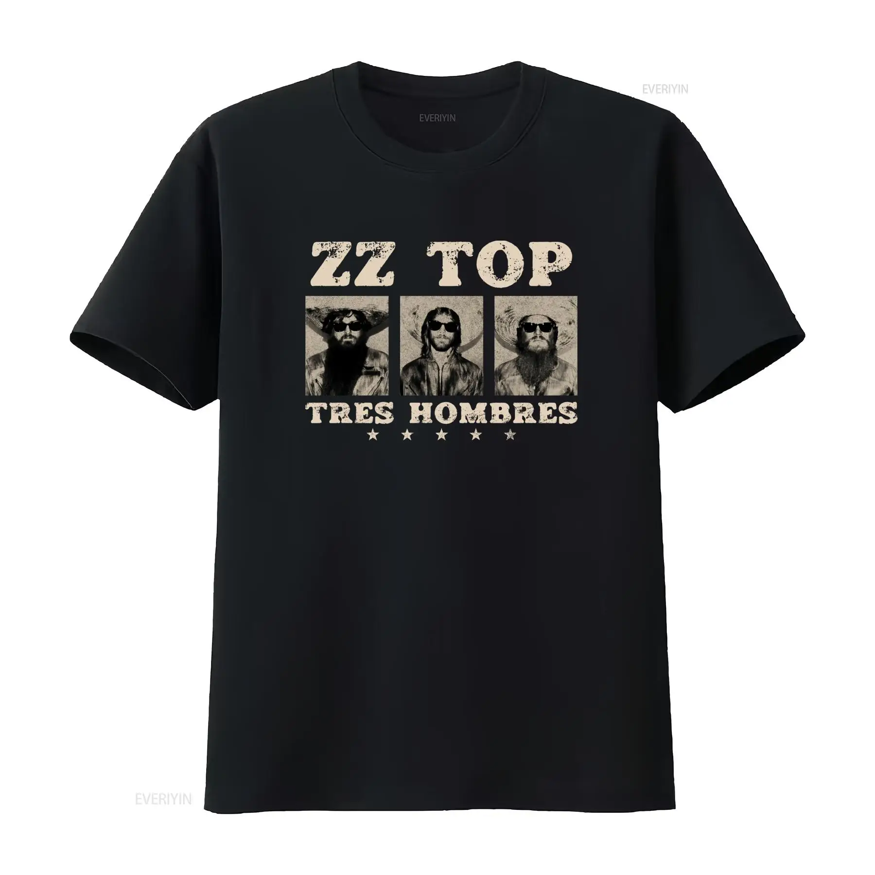 Vintage Fashion La - Футболка Tres Hombres ZZ Top Retro