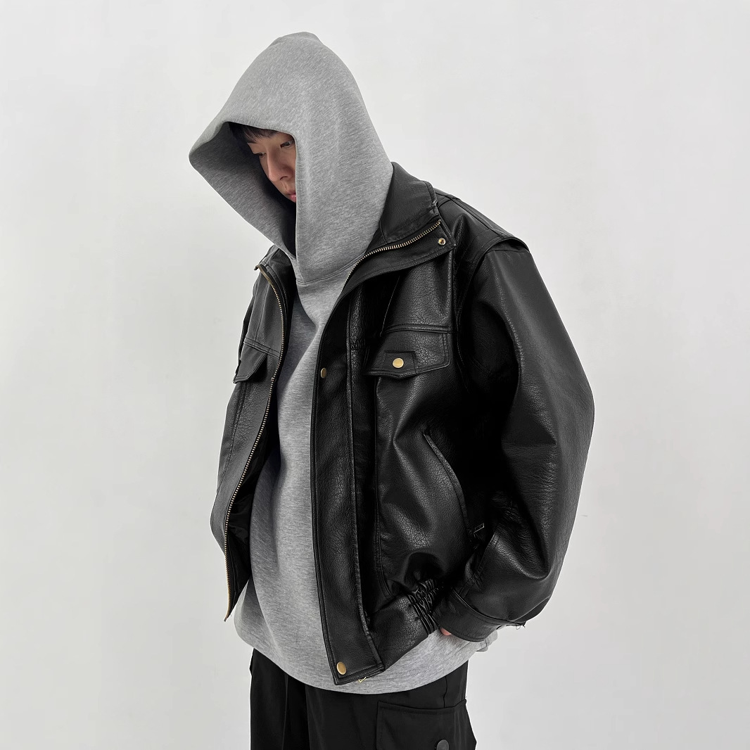 Мужская утолщенная байкерская  – обзор и цена Vintage Windbreaker Nylon